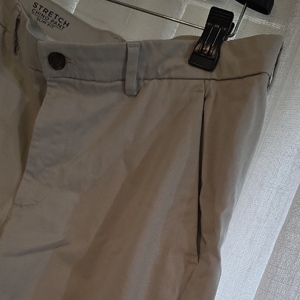 St. John's Bay Gray Stretch Chinos - Picture 3 of 7